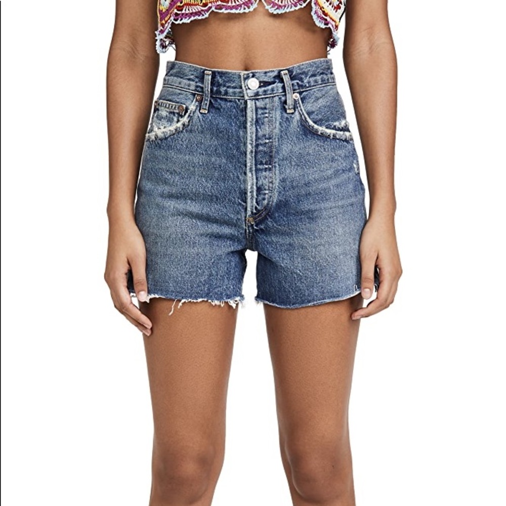 Agolde Dee Super High Rise Denim Shorts